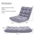14-Position Adjustable Floor Chair & C-Shaped End Table Set by LJGDeals