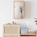 Bamboo Small Medicine Cabinet with Mirror Door and Removable Shelves-Natural by LJGDeals