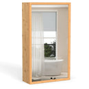 Bamboo Small Medicine Cabinet with Mirror Door and Removable Shelves-Natural by LJGDeals