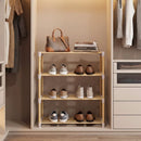 4-Tier Solid Wood Shoe Rack with Slatted Open Shelves-Gray by LJGDeals