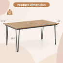 63 Inch Outdoor Dining Table & Set of 4 Patio Dining Chairs by LJGDeals