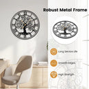 Large Wall Clock 27 Inch Tree of Life Big Metal Wall Clock-Black by LJGDeals