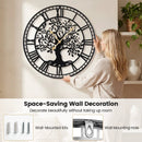 Large Wall Clock 27 Inch Tree of Life Big Metal Wall Clock-Black by LJGDeals