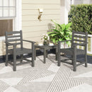7 Pieces Outdoor Dining Table Set for 6 People 67 Inch HDPE Patio Rectangle Table and 6 Armchairs by LJGDeals