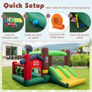 Kids Castle Slide Bouncer with 750W Blower and Dual Slides by LJGDeals