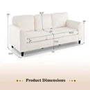 3-Piece Space-Saving Living Room with Teddy Sofa Display Bookshelf & Foldable Murphy Bed by LJGDeals