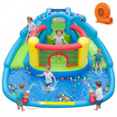 Inflatable Water Slide Park Dinosaur-themed Kids Inflatable Bounce House with Double Slides