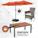 8-Piece Patio Dining Set with Double-Sided Market Umbrella by LJGDeals