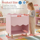 Toddler Scalloped Side Table with Wide Top & Open Compartment by LJGDeals
