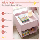 Toddler Scalloped Side Table with Wide Top & Open Compartment by LJGDeals