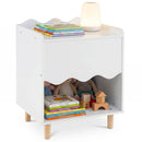 Toddler Scalloped Side Table with Wide Top & Open Compartment by LJGDeals