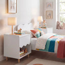 Toddler Scalloped Side Table with Wide Top & Open Compartment by LJGDeals