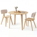 3 Piece Dining Table Set with 2 Padded Dining Chairs and Rubber Wood Table by DirectDeals