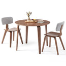 3 Piece Dining Table Set with 2 Padded Dining Chairs and Rubber Wood Table by LJGDeals