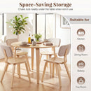 5 Piece Dining Table Set with 4 Padded Dining Chairs and Rubber Wood Table by LJGDeals