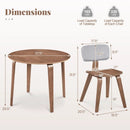 5 Piece Dining Table Set with 4 Padded Dining Chairs and Rubber Wood Table by LJGDeals