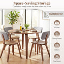 5 Piece Dining Table Set with 4 Padded Dining Chairs and Rubber Wood Table by LJGDeals