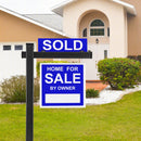Set of 2 6 Feet Vinyl UPVC Real Estate Realtor Yard Sign Post by DirectDeals