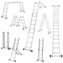 15 Feet Folding Aluminum Ladder with Safe Locking Hinge by DirectDeals