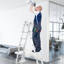 15 Feet Folding Aluminum Ladder with Safe Locking Hinge by LJGDeals
