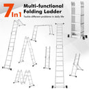 15 Feet Folding Aluminum Ladder with Safe Locking Hinge by LJGDeals