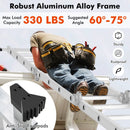15 Feet Folding Aluminum Ladder with Safe Locking Hinge by LJGDeals