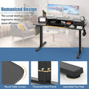 Electric Height Adjustable Standing Desk and Drafting Chair Set with Storage Drawers by LJGDeals