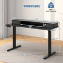 Electric Height Adjustable Standing Desk and Drafting Chair Set with Storage Drawers by DirectDeals