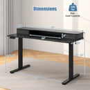 Electric Height Adjustable Standing Desk and Drafting Chair Set with Storage Drawers by LJGDeals