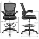 Electric Height Adjustable Standing Desk and Drafting Chair Set with Storage Drawers by LJGDeals