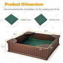 Kids Sandbox with Cover and Seats with 2 Kids Adirondack Chairs by LJGDeals