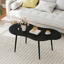 Cloud Shape Coffee Table 39.5 inch Irregular Center Table with Metal Frame by DirectDeals