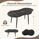 Cloud Shape Coffee Table 39.5 inch Irregular Center Table with Metal Frame by LJGDeals