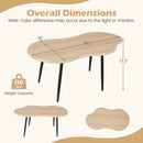 Cloud Shape Coffee Table 39.5 inch Irregular Center Table with Metal Frame by LJGDeals