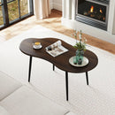 Cloud Shape Coffee Table 39.5 inch Irregular Center Table with Metal Frame by DirectDeals