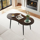 Cloud Shape Coffee Table 39.5 inch Irregular Center Table with Metal Frame by LJGDeals