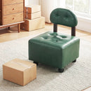 Small Rolling Footrest Stools Set of 2 with Lockable Wheels by LJGDeals