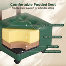 Small Rolling Footrest Stools Set of 2 with Lockable Wheels by DirectDeals