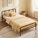 Heavy Duty Metal Twin Foldable Bed Frame with Headboard & Footboard by LJGDeals