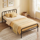 Heavy Duty Metal Twin Foldable Bed Frame with Headboard & Footboard by DirectDeals