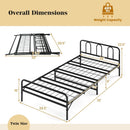 Heavy Duty Metal Twin Foldable Bed Frame with Headboard & Footboard by LJGDeals