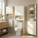 3-Piece Bathroom Cabinet Set with Fluted Doors Over Toilet Corner & Wall Cabinet by LJGDeals