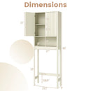 3-Piece Bathroom Cabinet Set with Fluted Doors Over Toilet Corner & Wall Cabinet by LJGDeals