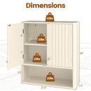 3-Piece Bathroom Cabinet Set with Fluted Doors Over Toilet Corner & Wall Cabinet by LJGDeals
