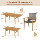 9-Piece Expandable Patio Dining Set for Deck and Garden by LJGDeals