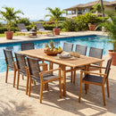 9-Piece Expandable Patio Dining Set for Deck and Garden by LJGDeals