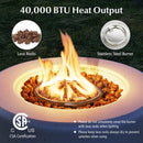 40 000 BTU Fire Pit Table Set with Hideaway Tank Holder by LJGDeals