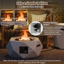 40 000 BTU Fire Pit Table Set with Stainless Steel Burner by DirectDeals
