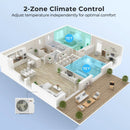 27000 BTU 2-Zone Mini Split Air Conditioner with Heat Pump by LJGDeals