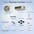 X-Pro 35000 BTU 2 Zone 22.5 SEER2 Concealed Ducted Mini Split AC by LJGDeals